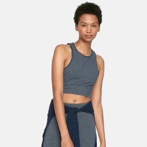 Outdoor Voices Striped Slashback CropTop Bra